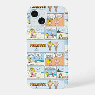 Charlie Brown & Sally Ice Cream At The Beach iPhone 15 Case