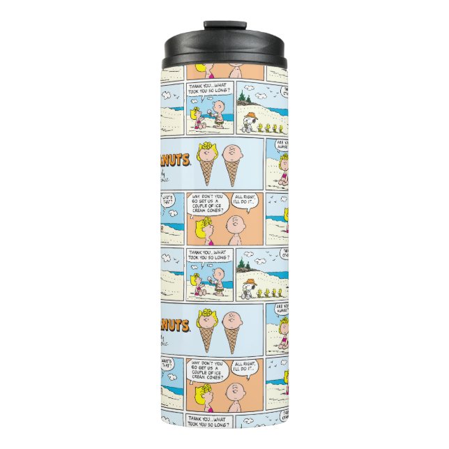 Charlie Brown & Sally Ice Cream At The Beach Thermal Tumbler (Front)