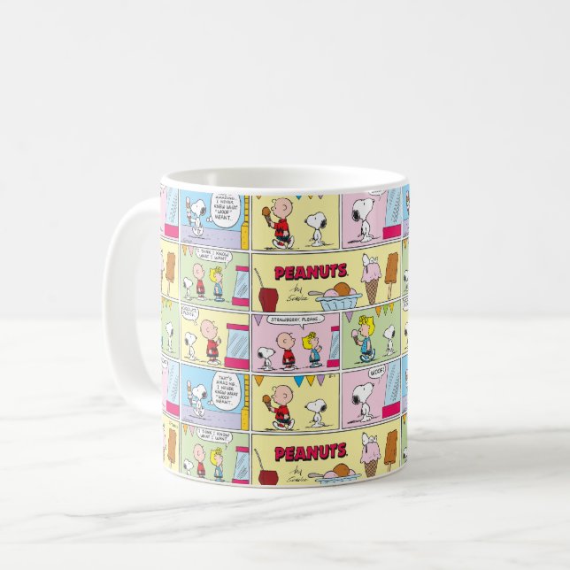 Charlie Brown, Snoopy & Sally | Ice Cream Coffee Mug (Front Left)