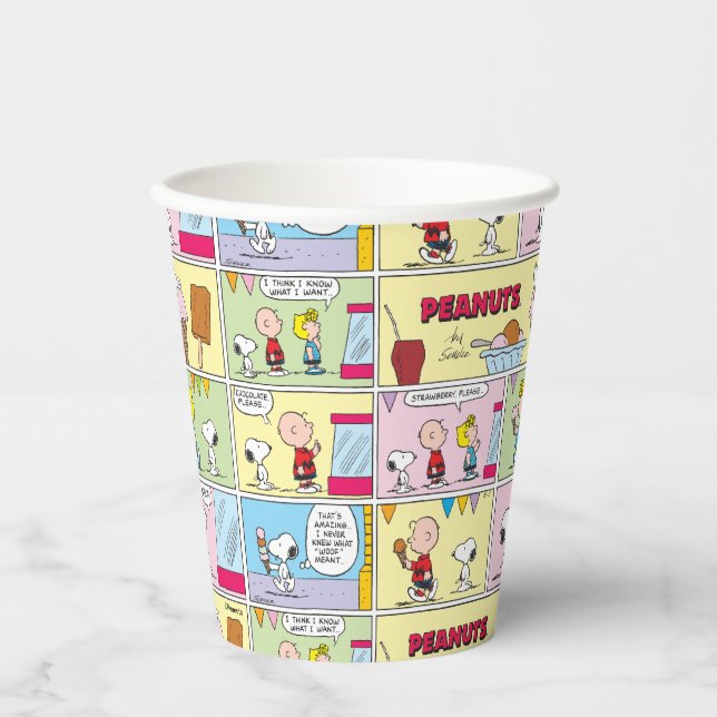 Charlie Brown, Snoopy & Sally | Ice Cream Paper Cups (Front)