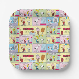 Charlie Brown, Snoopy & Sally   Ice Cream Paper Plate