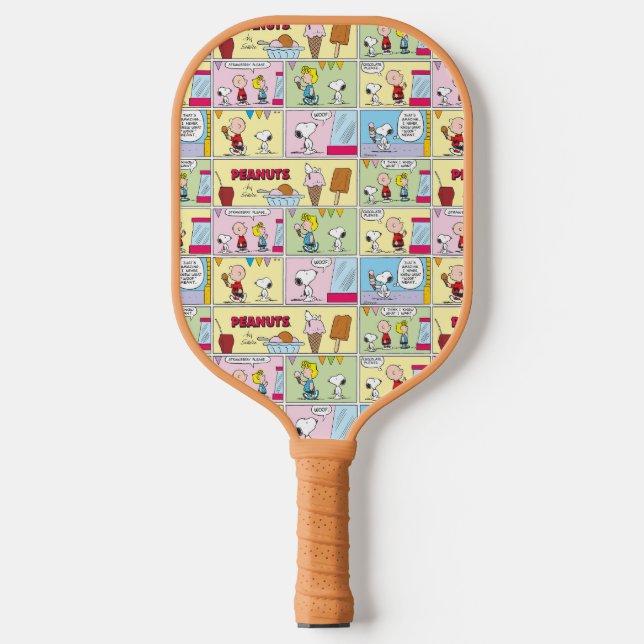 Charlie Brown, Snoopy & Sally | Ice Cream Pickleball Paddle (Front)