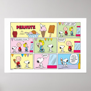 Charlie Brown, Snoopy & Sally Ice Cream Poster