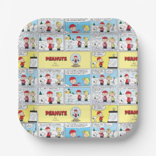 Charlie Brown   Snow Globe Paper Plate