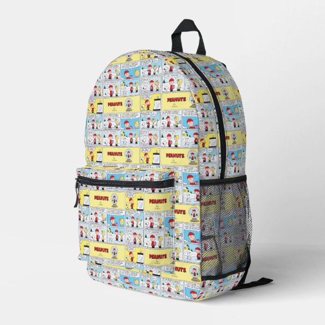 Charlie Brown | Snow Globe Printed Backpack (Back Corner Right)