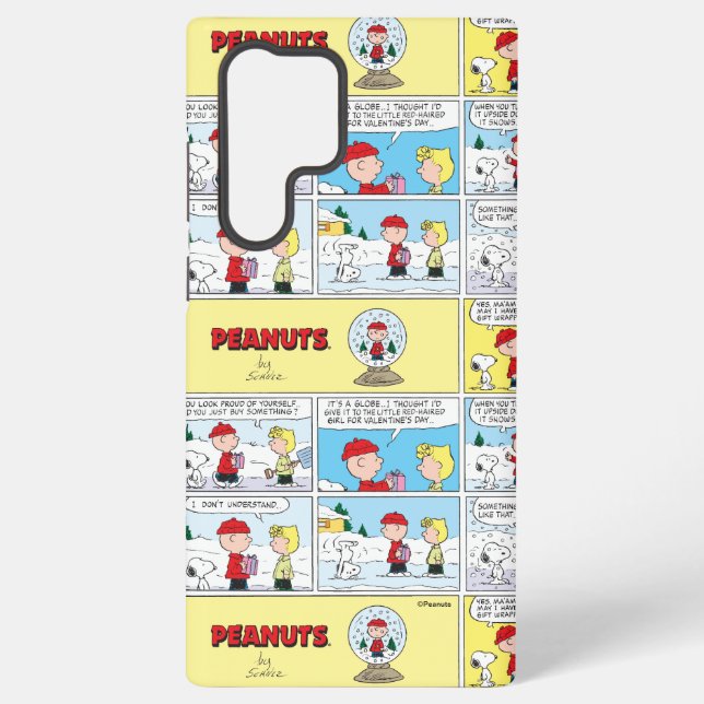 Charlie Brown | Snow Globe Samsung Galaxy S22 Ultra Case (Back)