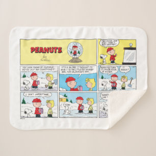 Charlie Brown   Snow Globe Sherpa Blanket