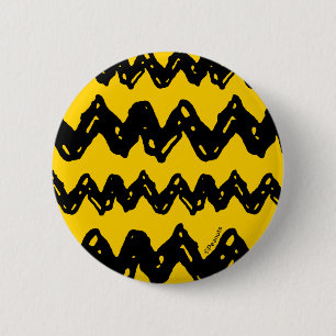 Charlie Brown Zig Zag Pattern 6 Cm Round Badge