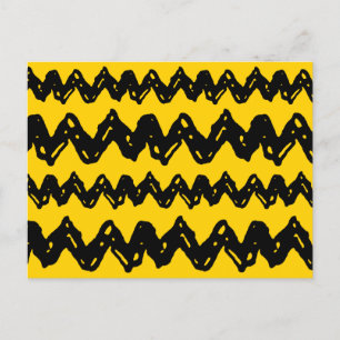 Charlie Brown Zig Zag Pattern Postcard