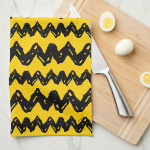 Charlie Brown Zig Zag Pattern Tea Towel