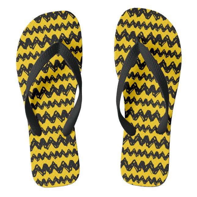 Charlie Brown Zig Zag Pattern Thongs (Footbed)