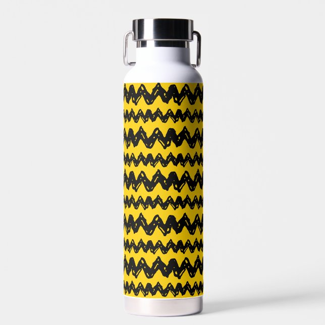Charlie Brown Zig Zag Pattern Water Bottle (Front)
