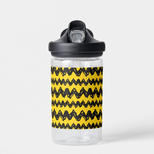 Charlie Brown Zig Zag Pattern Water Bottle (Front)