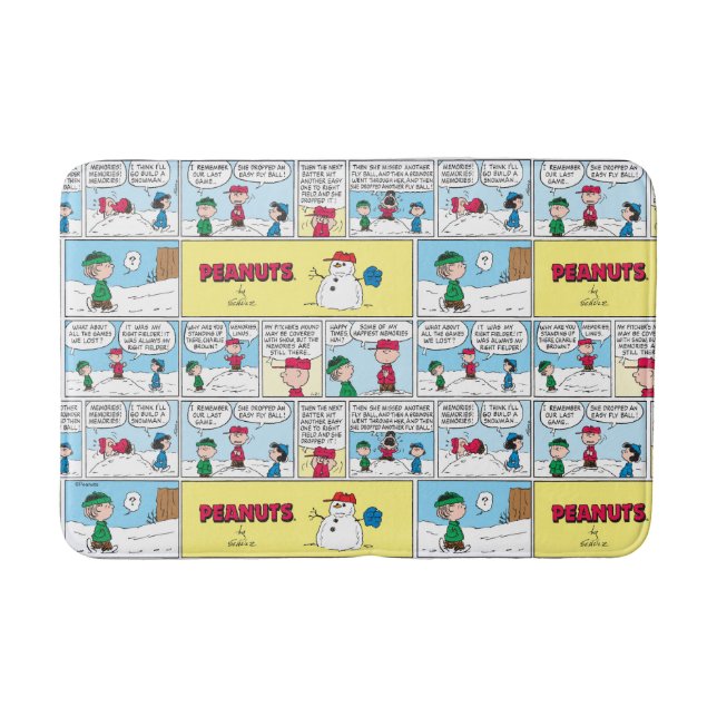 Charlie Brown's Baseball Memories Bath Mat (Front)