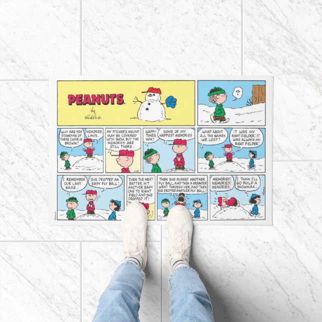 Charlie Brown's Baseball Memories Doormat (Indoor)