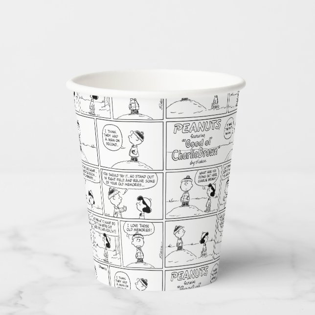 Charlie Brown's Memories At The Pitcher's Mound Paper Cups (Front)
