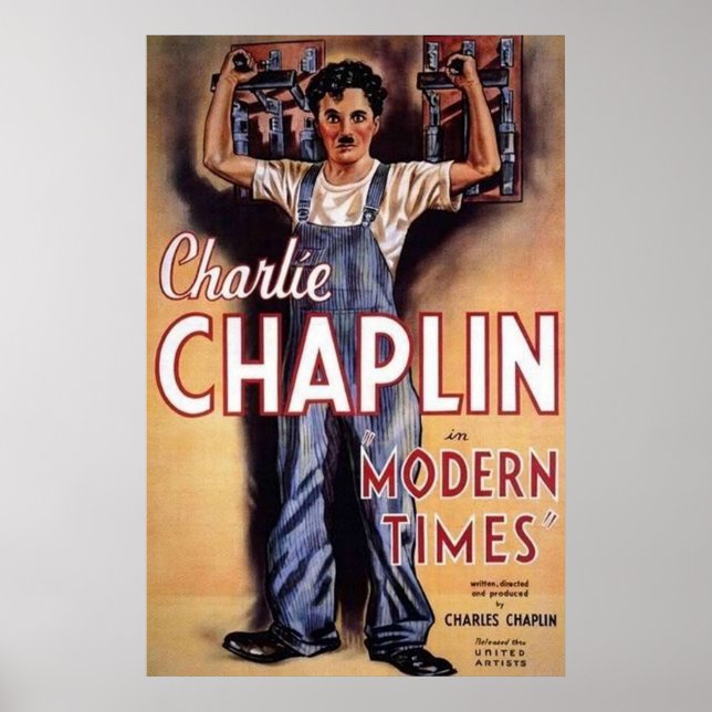 Charlie Chaplin Modern Times Movie Poster (Front)