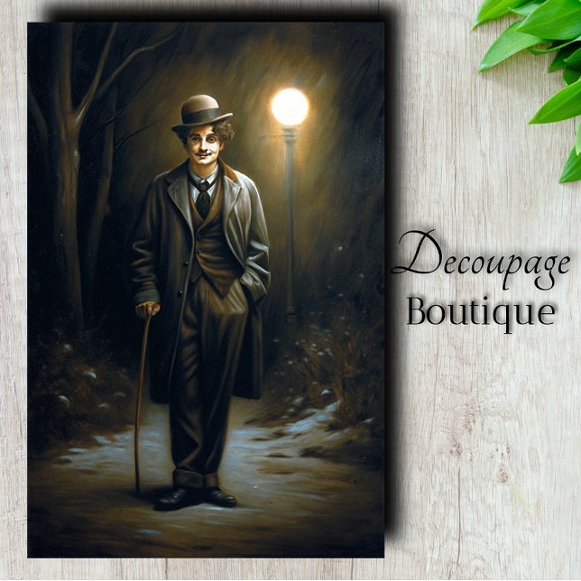Charlie Chaplin Portrait Decoupage Tissue Paper (Charlie Chaplin Portrait Decoupage Tissue Paper)