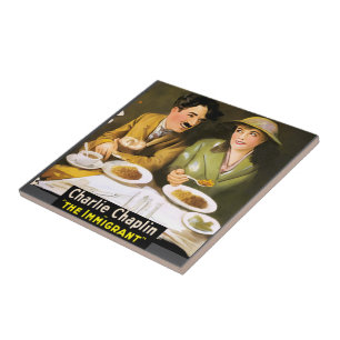 Charlie Chaplin/The Immigrant Ceramic Tile