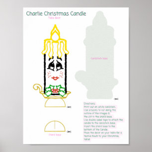 Charlie Christmas candle table decor 