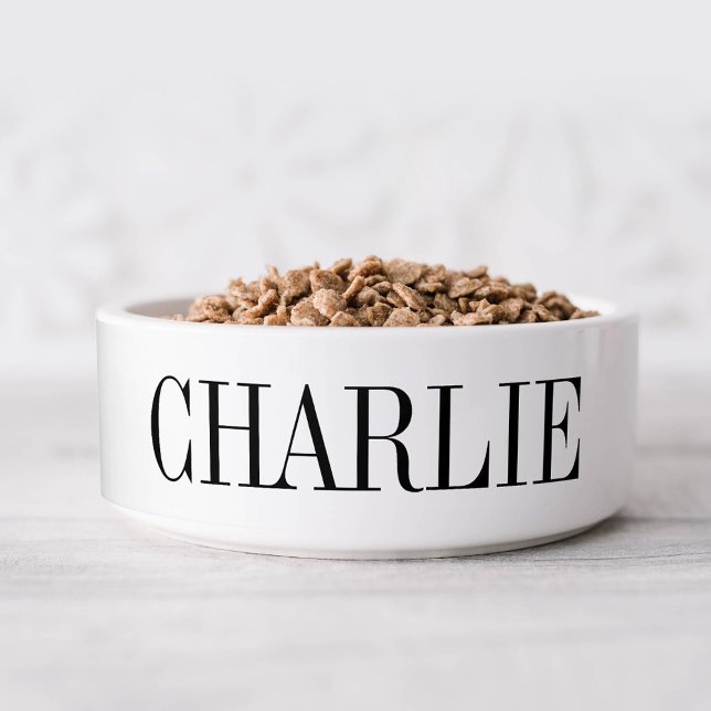 Charlie Classic Name Monogram Dog Bowl (Creator Uploaded)