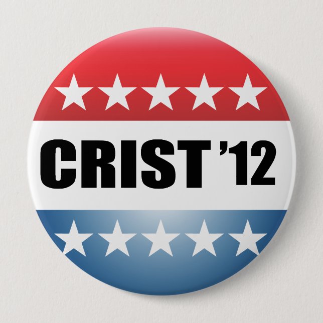 CHARLIE CRIST 10 CM ROUND BADGE (Front)