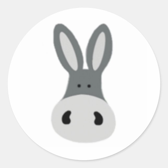 Charlie Donkey Classic Round Sticker (Front)