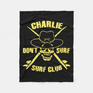 Charlie Don't Surf Fleece Blanket