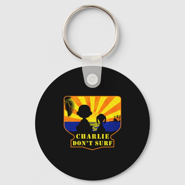 Charlie Don't Surf _ Funny Movie Premium  Key Ring (Front)