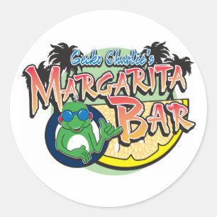 Charlie Geckos Margarita Bar Classic Round Sticker