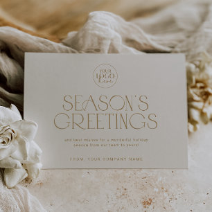 CHARLIE Gold Easy Company Logo Business Christmas Holiday Card