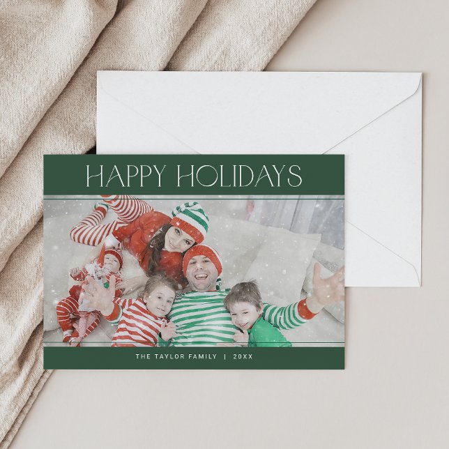 CHARLIE Green Happy Holidays Xmas Photo Christmas Holiday Card (CHARLIE Green Happy Holidays Xmas Photo Christmas Holiday Card)