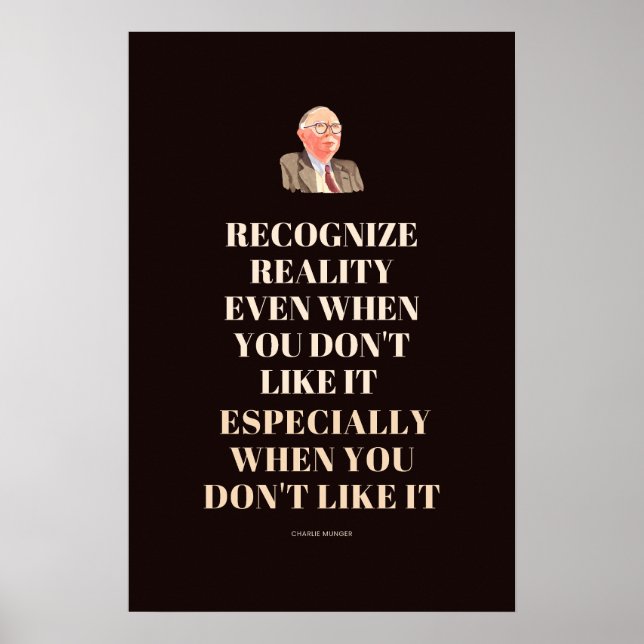 Charlie Munger Quote 8 Poster (Front)