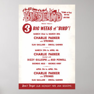 Charlie Parker - Dizzy Gillespie jazz poster
