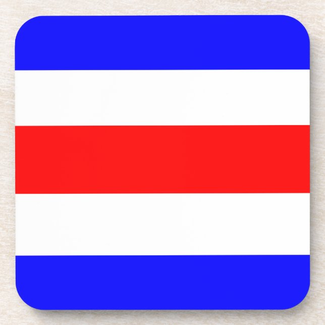 Charlie Red White Blue Coaster (Front)