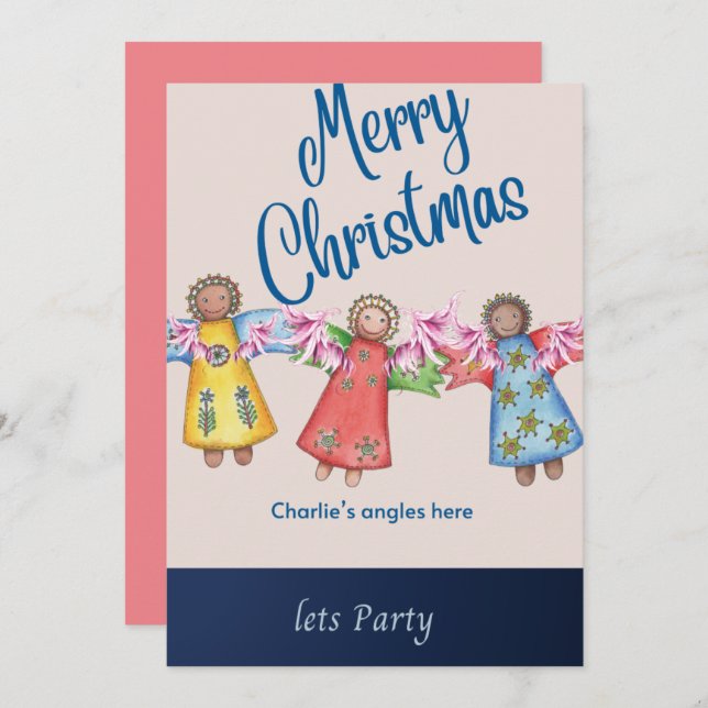 Charlie’s Angles Christmas card  (Front/Back)