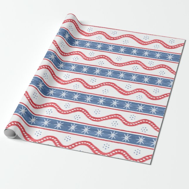 Charlie Stripe Wrapping Paper (Unrolled)