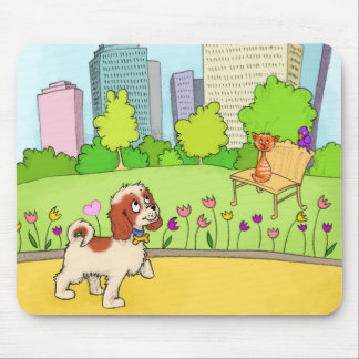 Charlie the Cavalier Central Park Mouse Pad