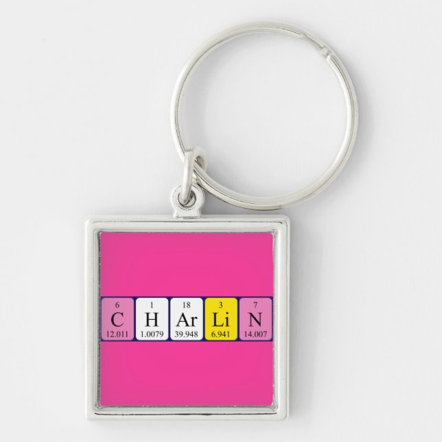 Charlin periodic table name keyring (Front)