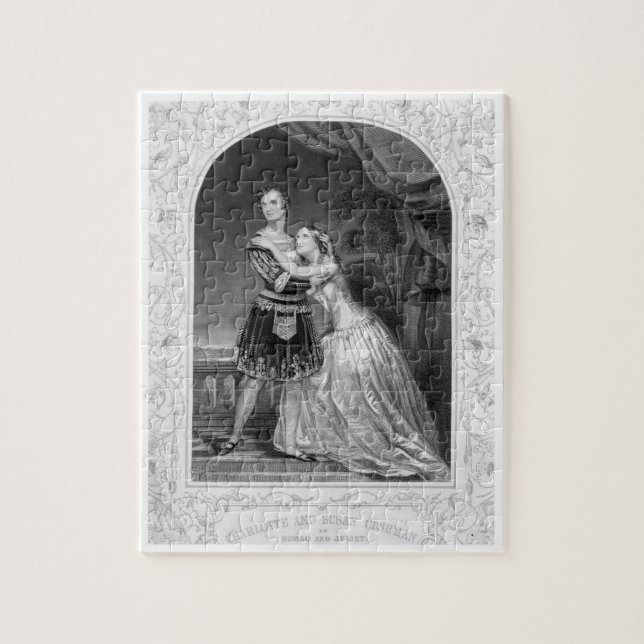 Charlotte and Susan Cushman as Romeo and Juliet, A Jigsaw Puzzle (Vertical)