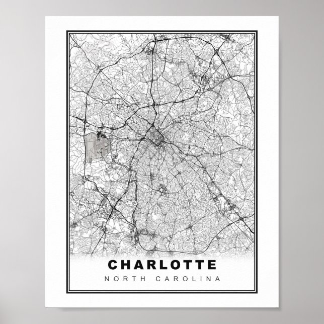 Charlotte Area Map Poster (Front)
