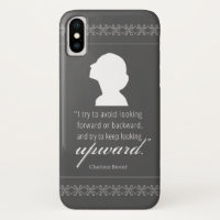 Charlotte Bronte - Keep Looking Upward - Black