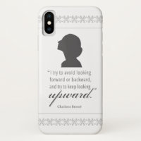 Charlotte Bronte - Keep Looking Upward - White