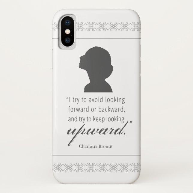 Charlotte Bronte - Keep Looking Upward - White Case-Mate iPhone Case (Back)