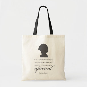 Charlotte Bronte - Keep Looking Upward - White Tote Bag