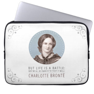 Charlotte Bronte Portrait and Quote Laptop Sleeve