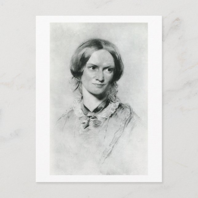 Charlotte Brontë portrait by George Richmond Postcard (Front)
