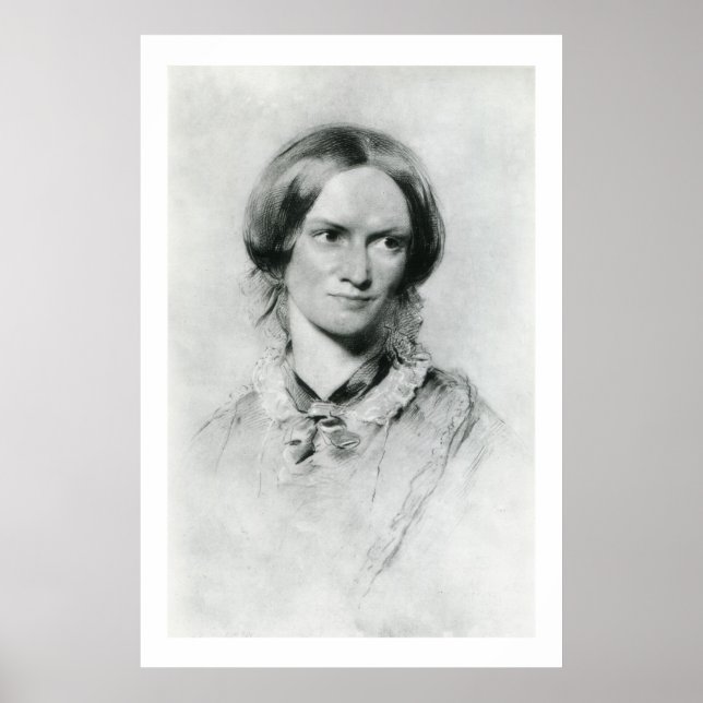 Charlotte Brontë portrait by George Richmond Poster (Front)