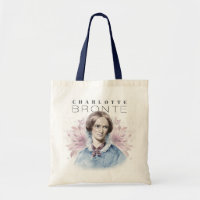 Charlotte Bronte Portrait by Richmond with Flowers