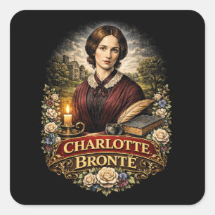 Charlotte Brontë Square Sticker
